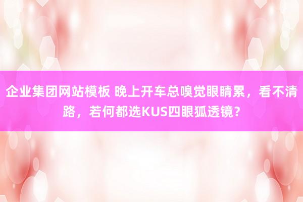 企业集团网站模板 晚上开车总嗅觉眼睛累，看不清路，若何都选KUS四眼狐透镜？