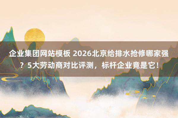 企业集团网站模板 2026北京给排水抢修哪家强？5大劳动商对比评测，标杆企业竟是它！