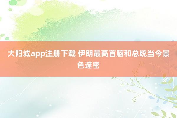 大阳城app注册下载 伊朗最高首脑和总统当今景色邃密