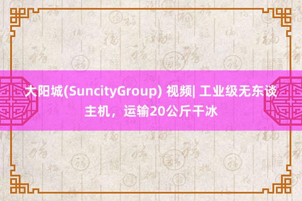 大阳城(SuncityGroup) 视频| 工业级无东谈主机，运输20公斤干冰