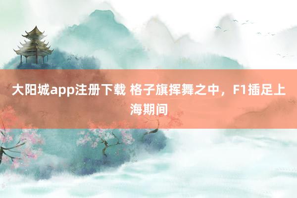 大阳城app注册下载 格子旗挥舞之中，F1插足上海期间