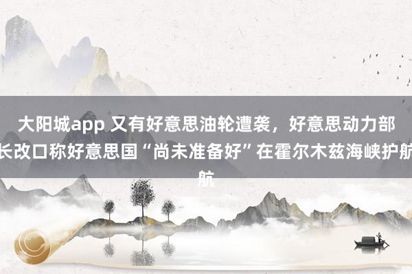 大阳城app 又有好意思油轮遭袭，好意思动力部长改口称好意思国“尚未准备好”在霍尔木兹海峡护航