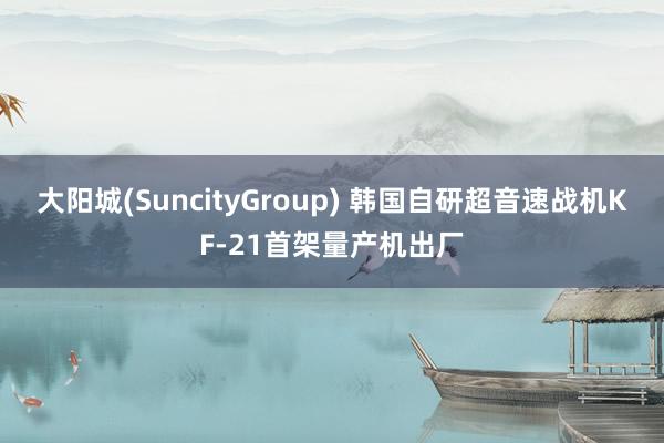 大阳城(SuncityGroup) 韩国自研超音速战机KF-21首架量产机出厂