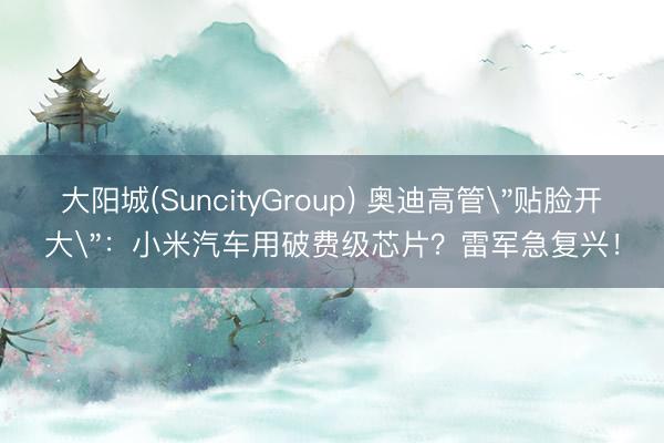 大阳城(SuncityGroup) 奥迪高管