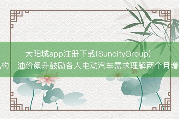 大阳城app注册下载(SuncityGroup) 机构：油价飙升鼓励各人电动汽车需求理解两个月增长