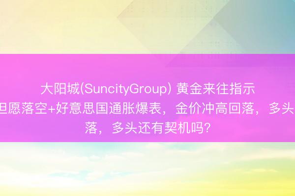 大阳城(SuncityGroup) 黄金来往指示：伊朗和平但愿落空+好意思国通胀爆表，金价冲高回落，多头还有契机吗？