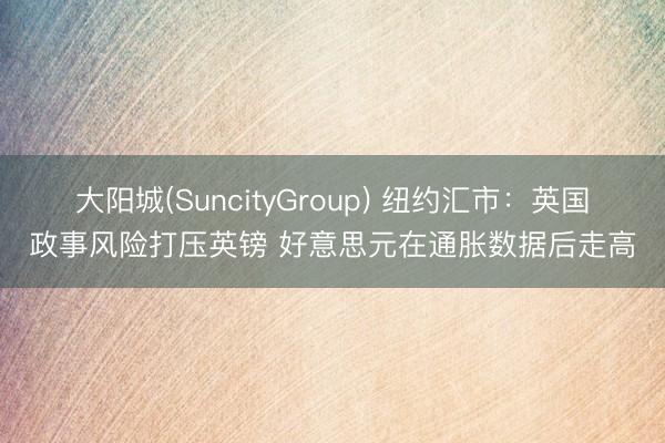 大阳城(SuncityGroup) 纽约汇市：英国政事风险打压英镑 好意思元在通胀数据后走高