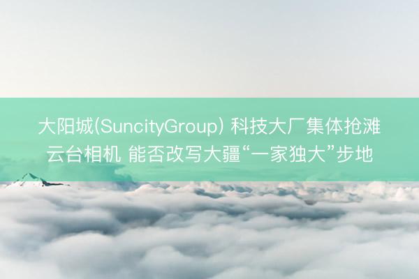 大阳城(SuncityGroup) 科技大厂集体抢滩云台相机 能否改写大疆“一家独大”步地