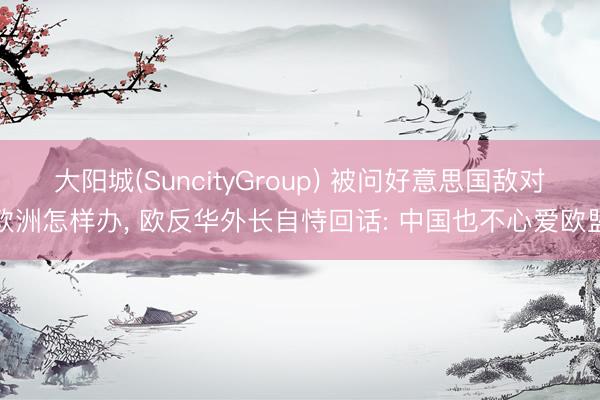 大阳城(SuncityGroup) 被问好意思国敌对欧洲怎样办， 欧反华外长自恃回话: 中国也不心爱欧盟
