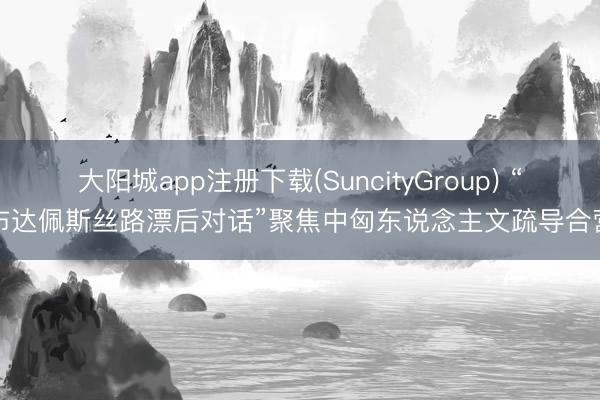 大阳城app注册下载(SuncityGroup) “布达佩斯丝路漂后对话”聚焦中匈东说念主文疏导合营